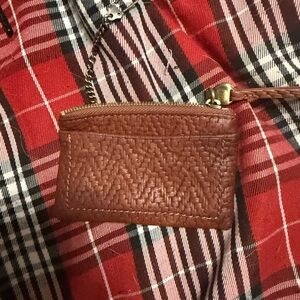 HOBO Brown Textured Leather Wallet